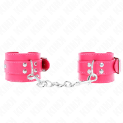 appui-poignets rose framboise avec doublure rose framboise réglable 20-28 cm x 5,5 cm