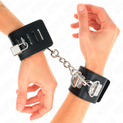 appui-poignets multipositions avec fermeture par cadenas noir ajustable 16-23 cm x 5,5 cm
