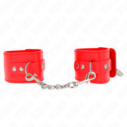 appui-poignets avec fermeture par cadenas rouge ajustable 16-23 cm x 5,5 cm