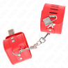 appui-poignets avec fermeture par cadenas rouge ajustable 16-23 cm x 5,5 cm