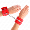 appui-poignets avec fermeture par cadenas rouge ajustable 16-23 cm x 5,5 cm