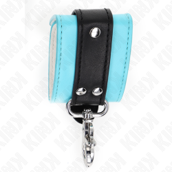 appui-poignets verrouillables premium noir - bleu réglable 21-28 cm x 5,5 cm