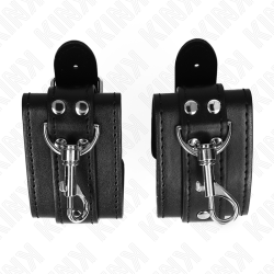 appareils-poignets verrouillables dungeon noir ajustables 21-28 cm x 5,5 cm