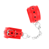 appareils-poignets rouges avec incrustation coeur noir réglable 21-28 cm x 5,5 cm