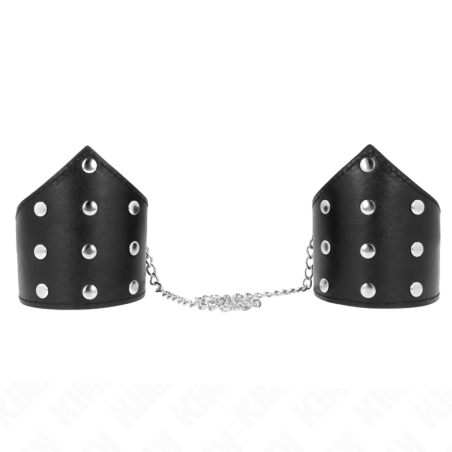bracelets style point noir avec chaîne réglable 17-23 cm x 8,5 cm