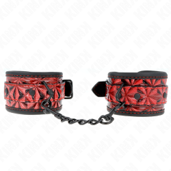 appui-poignets motif diamant rouge foncé réglable 17-26 cm x 5,5 cm