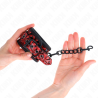 appui-poignets motif diamant rouge foncé réglable 17-26 cm x 5,5 cm