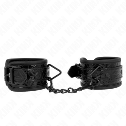 appui-poignets motif diamant noir ajustable 17-26 cm x 5,5 cm