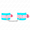 mignons attentes-poignets bleu-rose ajustables 16-28 cm x 5 cm