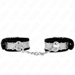 appui-poignets fins noir - argent 30 x 4 cm