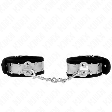 appui-poignets fins noir - argent 30 x 4 cm