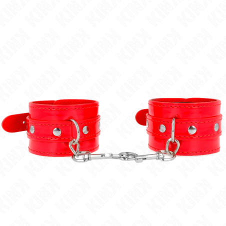 manchettes brillantes rouge ajustables 23-33 cm