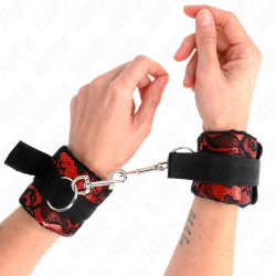 retenues poignets scandal rouge-noir