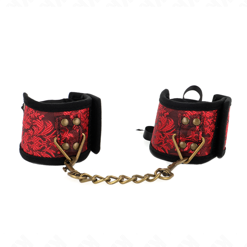 attache-poignets scandal détails dentelle rouge-noir 24,5 cm x 6,5 cm