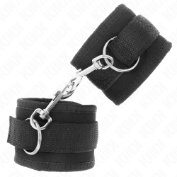 appareils-poignets à crochet et boucle en nylon noir modèle 2 réglable 18-35 cm x 6 cm