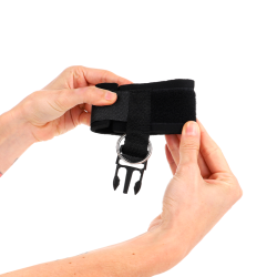 appui-poignet en néoprène à attaches et boucles noir réglable 22-34 cm