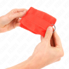 manchettes débutant en fourrure rouge 30 x 7 cm
