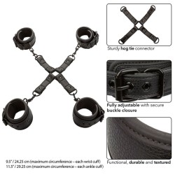 nocturnal connecteur tie hog cuero ajustable noir
