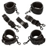 nocturnal ceinture de lit réglable en cuir noir