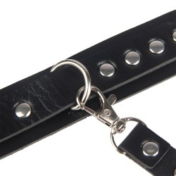 953690 menottes avec ceinture de bondage noire taille unique