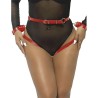 953706 menottes avec ceinture de bondage rouge taille unique