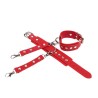 953706 menottes avec ceinture de bondage rouge taille unique