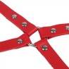 953706 menottes avec ceinture de bondage rouge taille unique