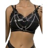 953713 ceinture punk bondage boucle métal noire taille unique