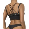 953713 ceinture punk bondage boucle métal noire taille unique