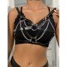 953713 ceinture punk bondage boucle métal noire taille unique