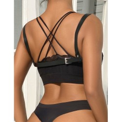 953713 ceinture punk bondage boucle métal noire taille unique