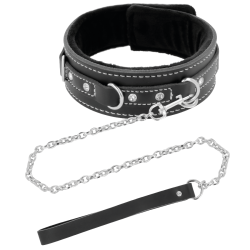 collier en cuir de haute qualité avec laisse
