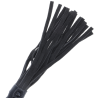 fouet de bondage noir avec manche en cuir