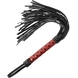 flogger en cuir végan édition rouge