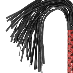 flogger en cuir végan édition rouge