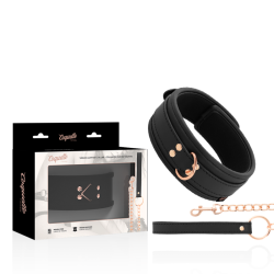 collier fantaisie en cuir végan avec bracelet et doublure en néoprène