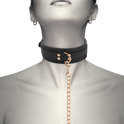 collier fantaisie en cuir végan avec bracelet et doublure en néoprène
