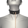 collier fantaisie en cuir végan avec bracelet et doublure en néoprène