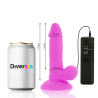 dildo vibrant flexible violet 17 cm -o- 3.3 cm