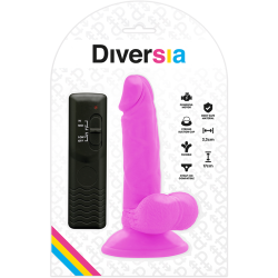 dildo vibrant flexible violet 17 cm -o- 3.3 cm