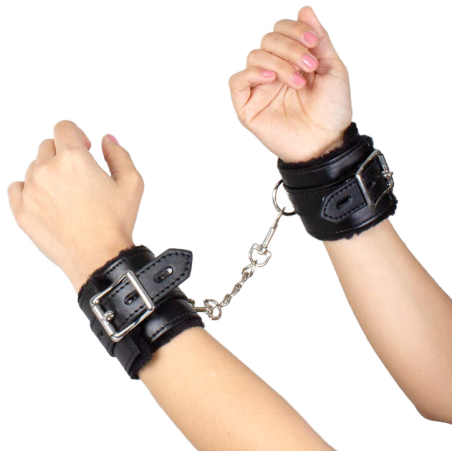 menottes de bondage noires collection bdsm
