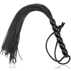 ohmama fetish manche en silicone côtelé flogger 22 cm