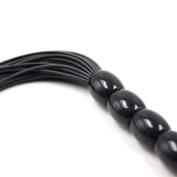 ohmama fetish manche en silicone côtelé flogger 22 cm