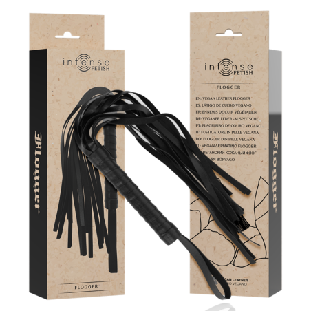 fetish flogger en cuir végétalien