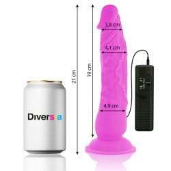dildo vibrant flexible violet 21 cm -o- 4.9 cm