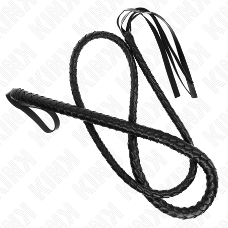 fouet long serpent noir 210 cm
