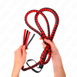 fouet long serpent rouge 210 cm