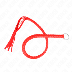 fouet serpent avec anneau rouge 65 cm