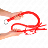 fouet serpent avec anneau rouge 65 cm