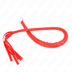 fouet serpent avec anneau rouge 65 cm